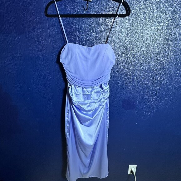 Hello Molly Fortune Seeker Midi Dress Blue Semi-lined Slight-stretch Party - Picture 13 of 15